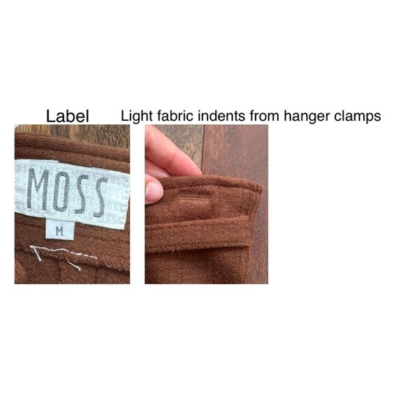 90s vintage brown Morgan belted casual dressy pleated high rise long midi skirt - Picture 8 of 8